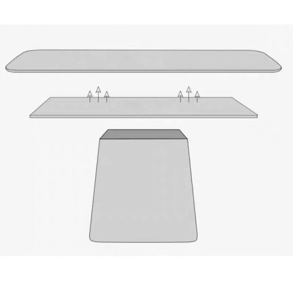 New Design Luxury Dining Table 6 Chairs Sintered Stone Ceramic Marble Top Sintered Stone Table