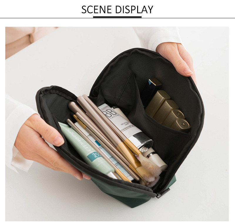 Blank Zipper Travel Cosmetic And Toiletry Bag For Women