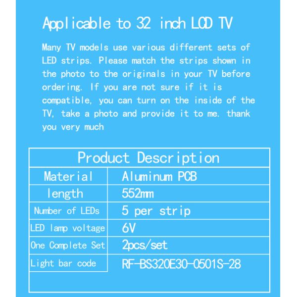 for RF-BS320E30-0501S-28 A1 32f1000 V320dj8-Q01 LED32-ES5004