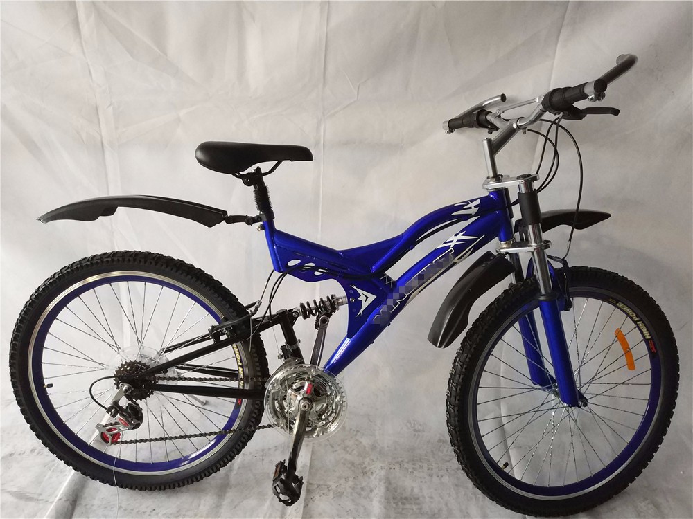Steel Frame 18 Speed Downhill MTB Cycle Full Dual Suspension Mountain Bike 24 for OEM