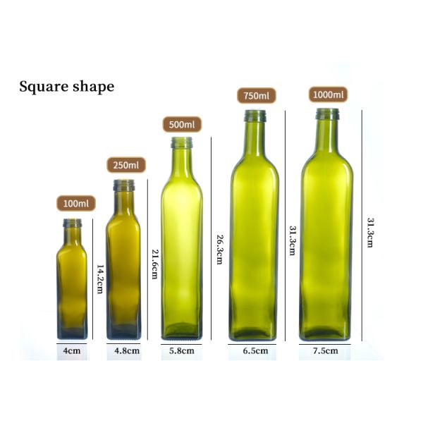 Easy Open End Cooking Glass Olive Oil Bottle For Kitchen