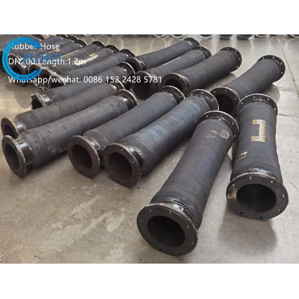 High Flexible Dredging Rubber Hose 50 Ft Length For Sand And Mining Tailings Discharging