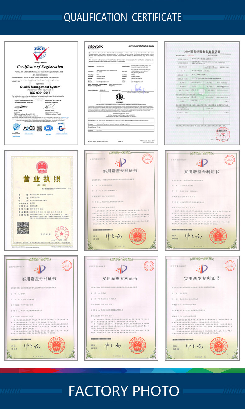 3 Loadcells R1234yf AC Machine for Car AC Gas Recovery And Recharge