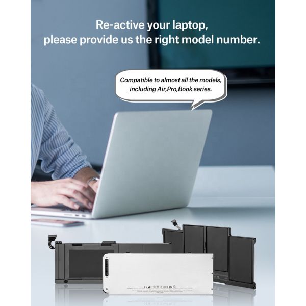 10.8V 5400mAh 13.3'' Laptop Macbook 5.1 Battery Replacement 2008 A1280 A1278