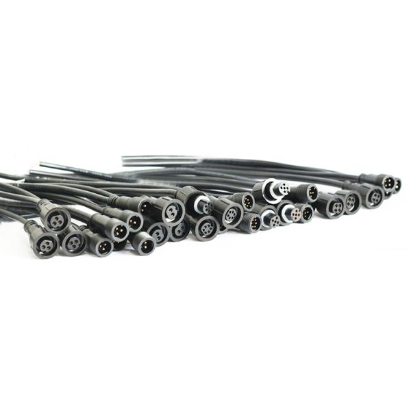 M18 IP68 2.4A Magnetic Pogo LED Strip 6pin Connector
