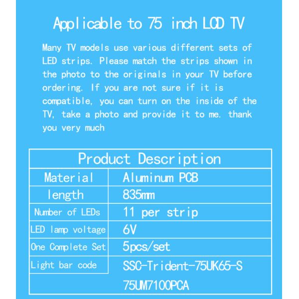 For SSC-Trident-75UK65-S SSC_75UK65_11LED_SVL750A24-REV1.0-171201 75UK6190PUB 75UM7100PCA