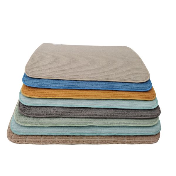 38X50cm Foldable Gray Dish Drying Mat Kitchen Countertop Pads