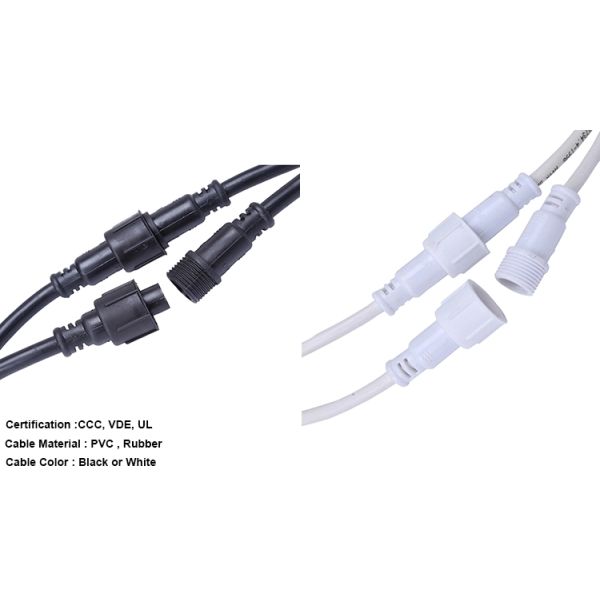 M18 IP68 2.4A Magnetic Pogo LED Strip 6pin Connector