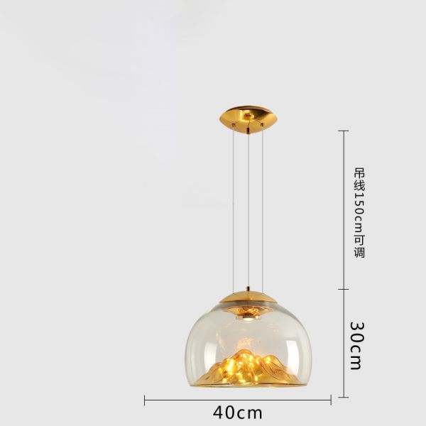 Mountain View Glass Pendant Light Nordic island pendant lights creative coffee bar lamp(WH-GP-97)