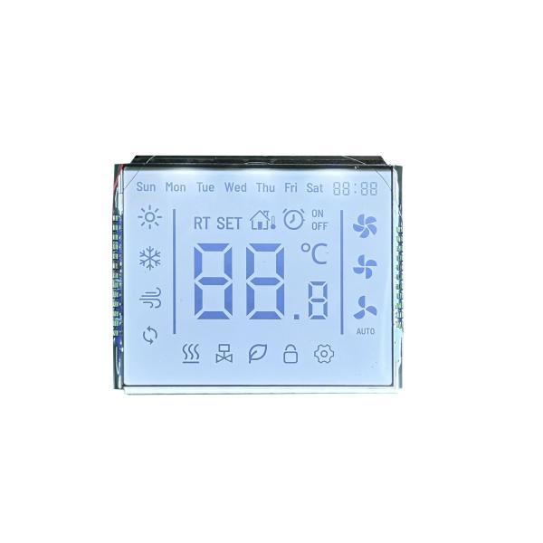 Cheap Customized TN LCD Segment Screen Transmissive White Backlight 4.5V 24PIN for sale