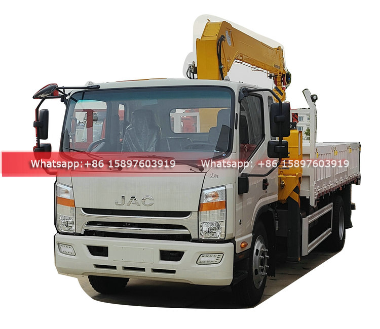 140HP to 168HP 4x2 JAC Truck Mounted Crane 5Tons Lifting Capacity