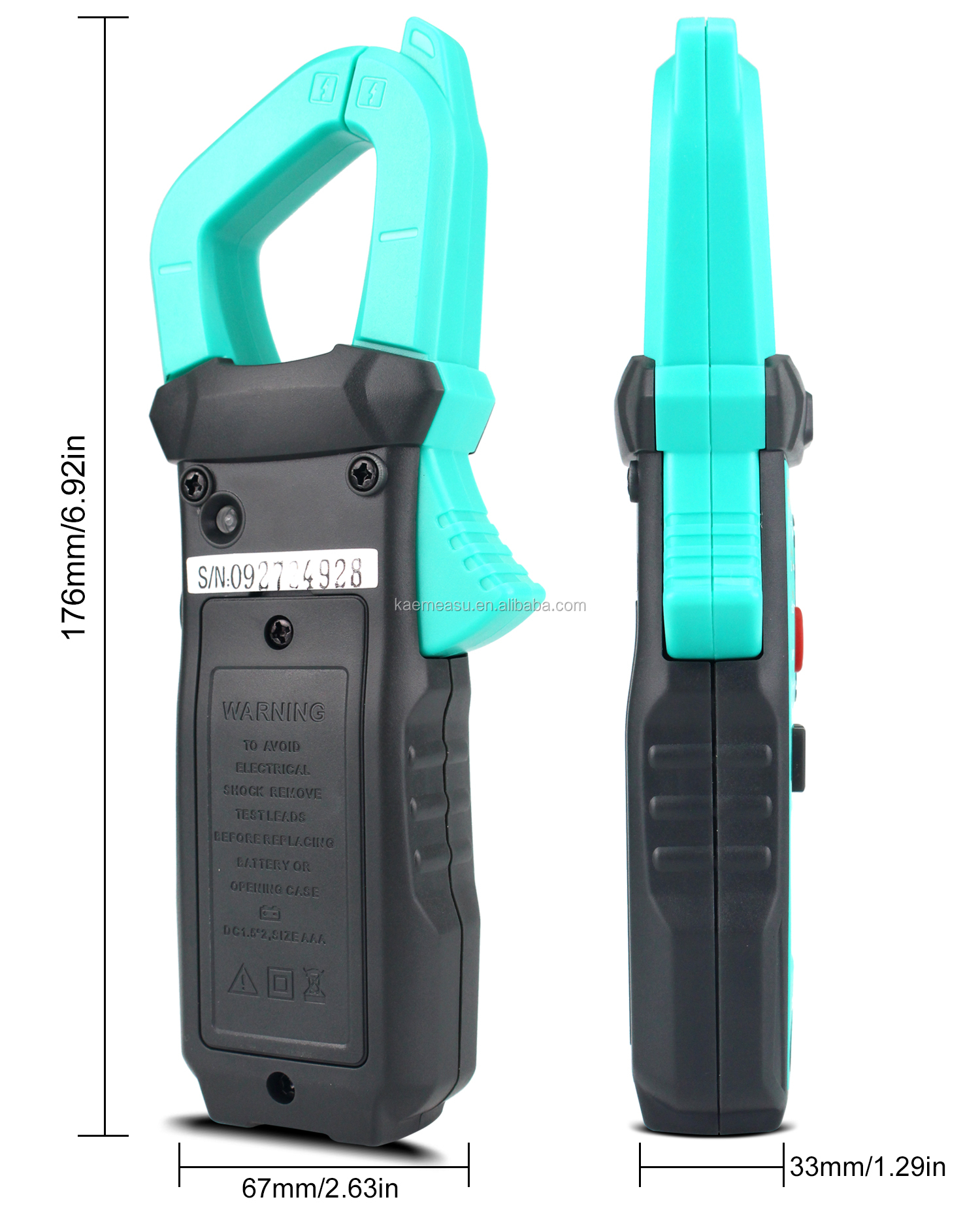 NCV Function Digital Digital Multimeter Clamp Meter with 60A/600A Measuring Current Range