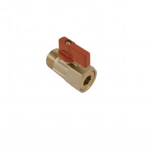 Quality L Handle Brass Gas Valve PTFE Seal  Straight Gas Valve M Connection wholesale