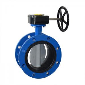 China GG25 12 Water Double Flanged Butterfly Valve Central Lined on sale
