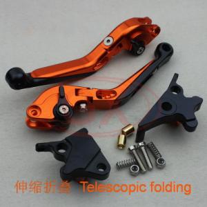 China Aluminum Alloy Motorcycle Handle Bars Brake Levers Clutch Orange Color on sale