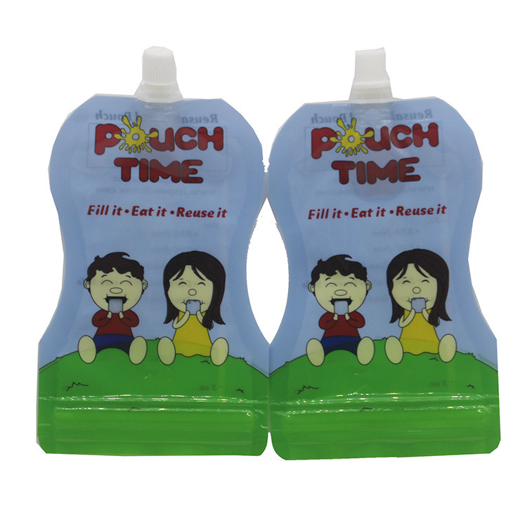 Custom Printed ECO Friendly Biodegradable Foil Stand Waterproof Liquid Pouch with Spout