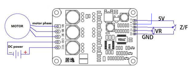 High Current 15A 12-36V Brushless Motor Controller Speed Pulse Signal Output