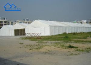 China Hot Dip Construction Temporary Storage Shelters 12m 15m 24m Length on sale
