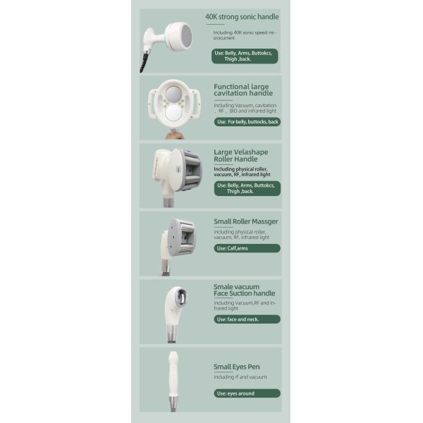 Vacuum Roller RF Cavitation Vela Sculpt Body Contouring Roller Massage Device