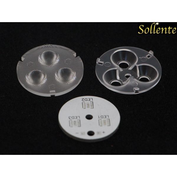 Round 3 In 1 Optics Led Light Lens 20 Degree For High Power Cree XTE LED