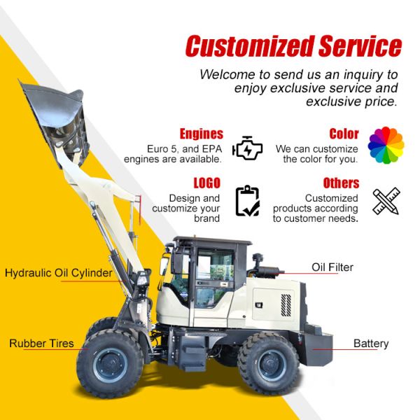 New Condition Bucket Loader Mini Wheel Loader 4x4 with Log Grapple Articulating Compact Mini Front End Loader