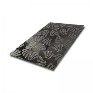 China 201 304 316l 410 430 Stainless Steel Sheet Customized Pattern Etched Decorative Stainless Steel Plate on sale