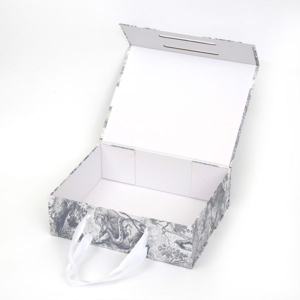 Flat Pack Foldable Magnetic Box Rope Handle Collapsible Space Saving