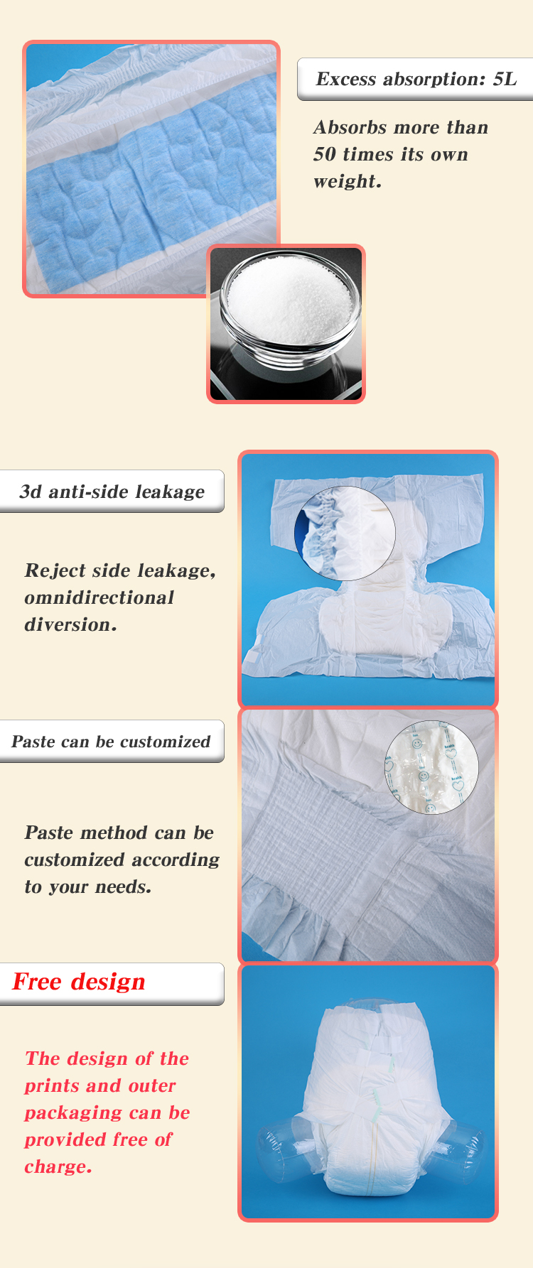 Dry and Soft Inner Surface Disposable Adult Insert Diaper Liners Pads for Medical