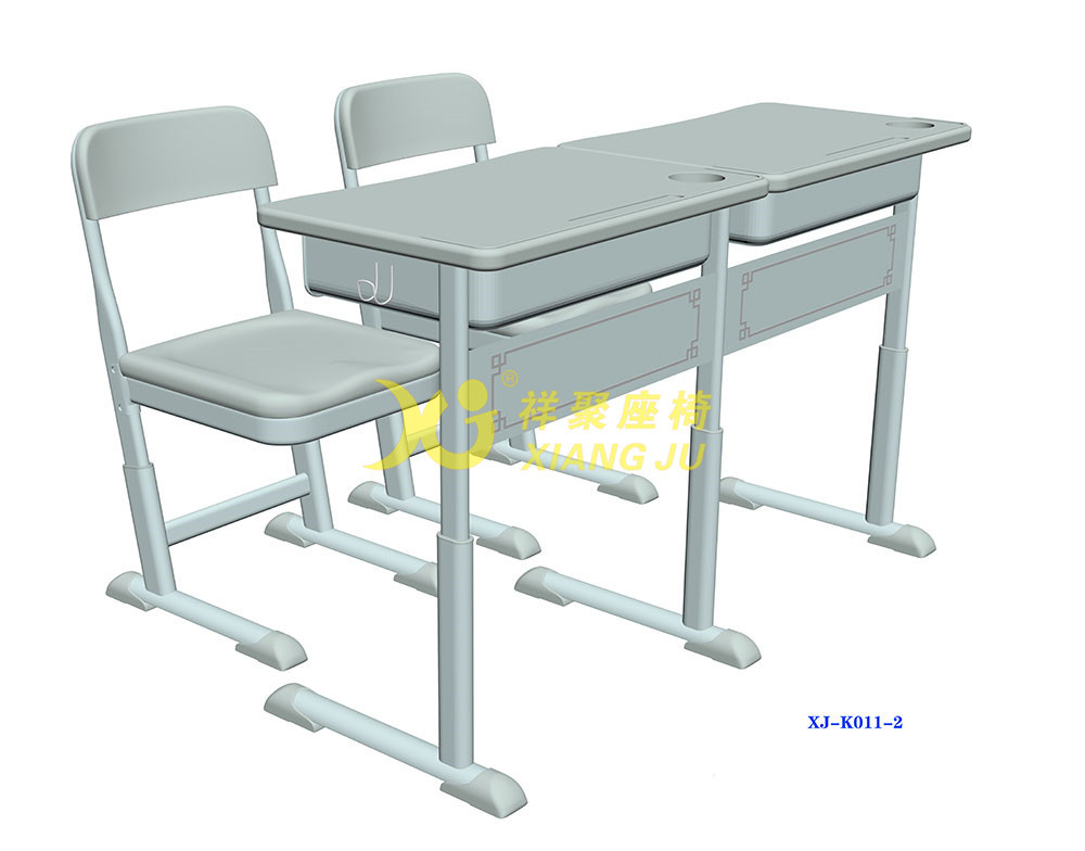 K011-2 Double School Desk And Chair With 4 Balance Adjustment Mechanisms