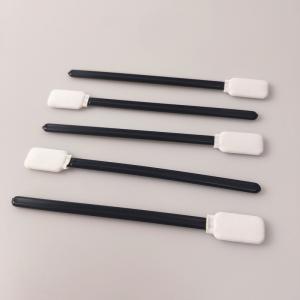 China 6 Inch Square Head Black PP Stick Polyester Swabs Surface Cleaning on sale