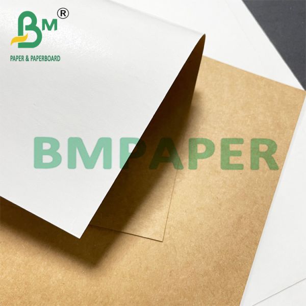 Anti - Curl Testliner White Coated Kraft Paper For Dry Food Packaging 200gsm