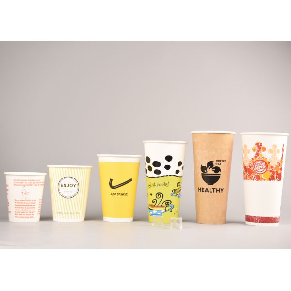 Brand Printing 20oz Cold Paper Cups / Disposable Smoothie Cups With Lids