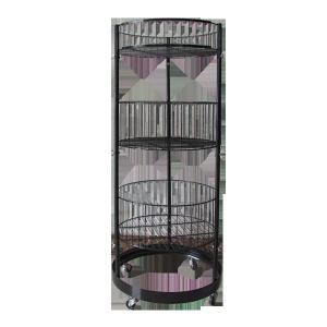 Quality Metal Black Cylinder 497mm Dia Grocery Display Rack 1080mm Hight wholesale