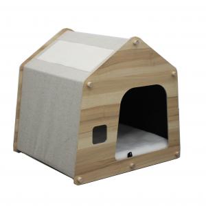 China Luxurious Wood Pet Furniture Foldable Wooden Cat Shelter 39x43.5x38cm on sale