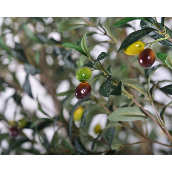 UV Resistant Fake Plant 2.5m tall faux potted olive tree In Planter for Indoor House Plants & Tall Floor Decor