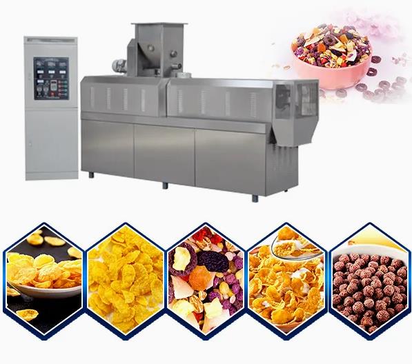 240 to 320kg/h Bulk Corn Flakes Processing Line For Cereals Snacks Maize Flakes Making Machine
