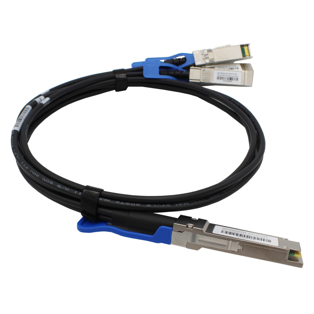 Direct Attach Cable QSFP28 To 4xSFP28 100g DAC Cable , 1M Passive Copper Cable