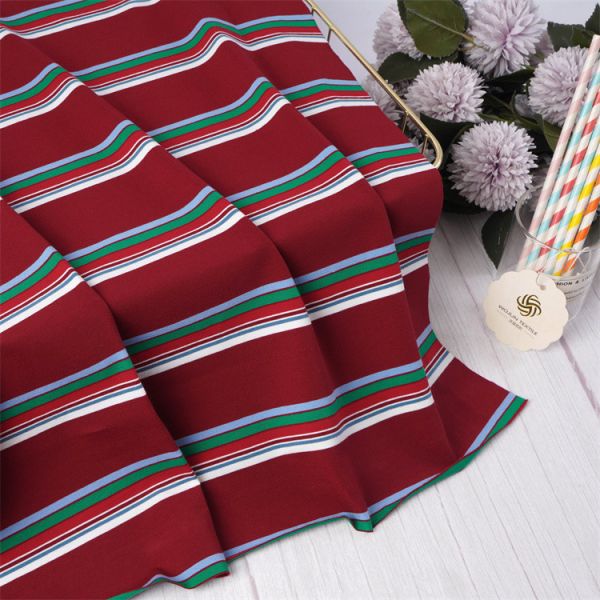 Comfortable Skin-Friendly And Breathable Durable Striped Material Fabric For Casual Wear