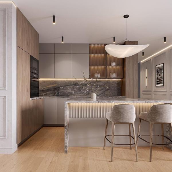 Modern Design Kitchen Cabinet Customize Melamine Kitchen Pantry Cabinets