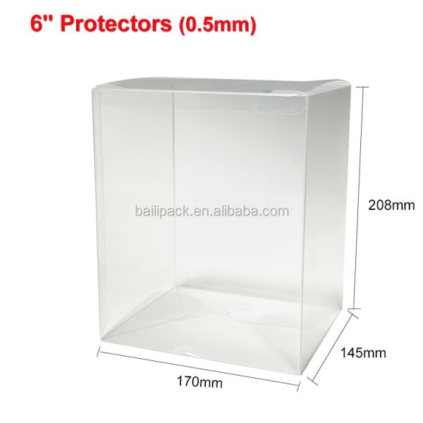 Baili Funko Pop Toys Protector 4" 6" Inch Custom Embossed Logo Pop Protector PET Plastic Box