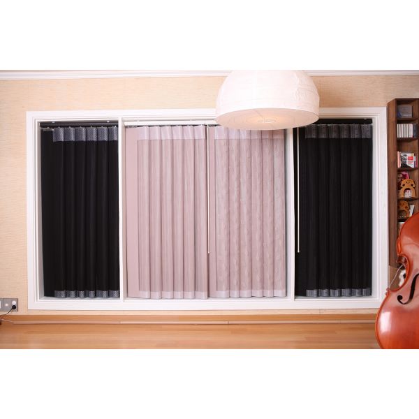 Electric Modern Vertical Fabric Blinds , Pink Window Blinds For Luxury Home