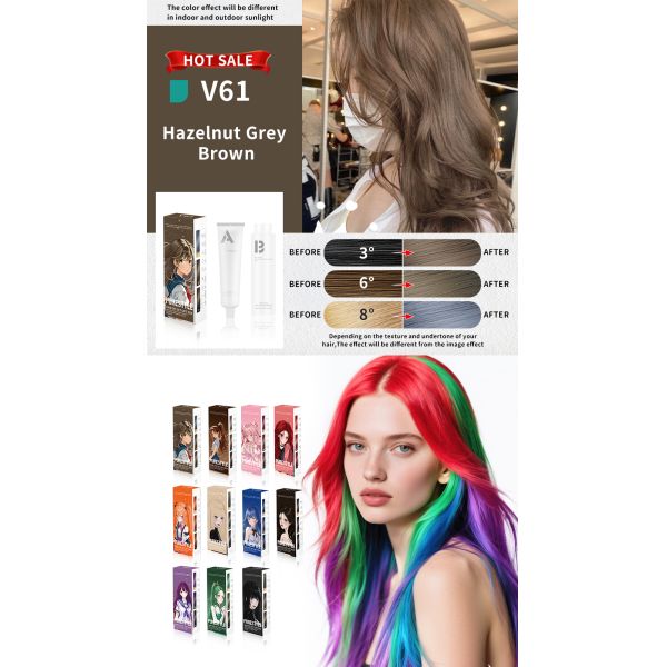 Purestyle Semi Permanent Hair Dye Easy At Home Hair Color Cream OEM Wholesale