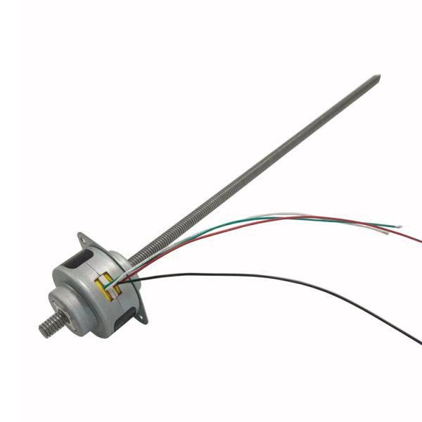 Through Shaft 12V 36mm Linear Stepper Motor 15 Degree Step Angle