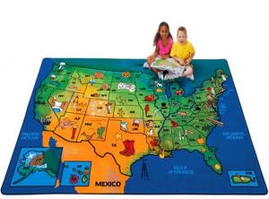 Quality Factory Wholesale Baby Nylon Play Mat With World Map Printed For Baby Education Care , Size 100*100 CM wholesale