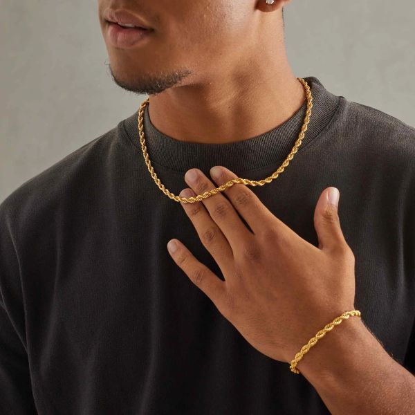 Non Tarnish No Fade Stainless Steel Rope Chain Jewelry Necklace Rope Chain Necklace