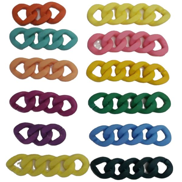 2021DIY plastic link ring Silver Gold plating plastic chain for shoes bag