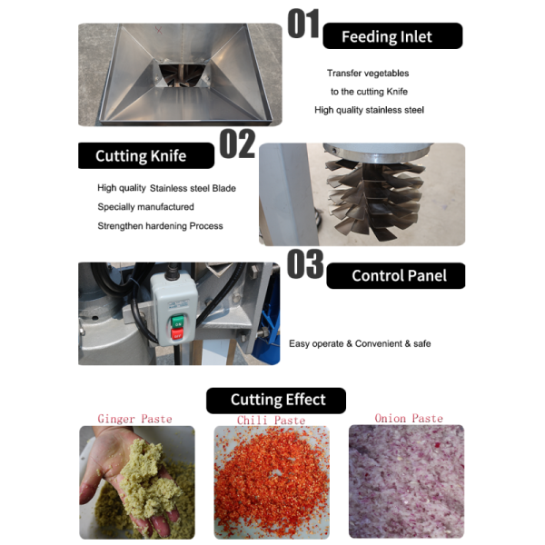 200kg/h Ginger Garlic Paste Grinding Machine Stainless Steel