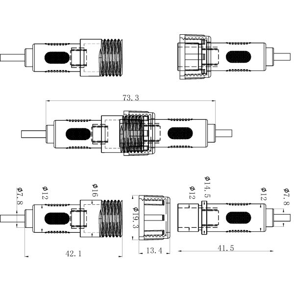 H3-630E 6*30mm waterproof inline fuse holder for Street lighting and parking lot lighting