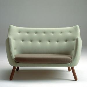 Quality Chesterfield 3 Seats Finn Juhl Poeten Sofa , Fabric Upholstered Modern Sofa Bed wholesale