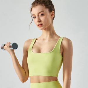 China Hot Summer Square Neck Sports Bra Ladies Fitness Running Top Yoga Vest on sale